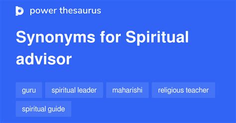 advisor synonym|spiritual advisor synonyms.
